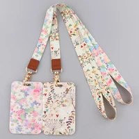 flowers keychain vintage lanyard keychain lanyards for keys badge id mobile phone rope neck straps accessories gifts