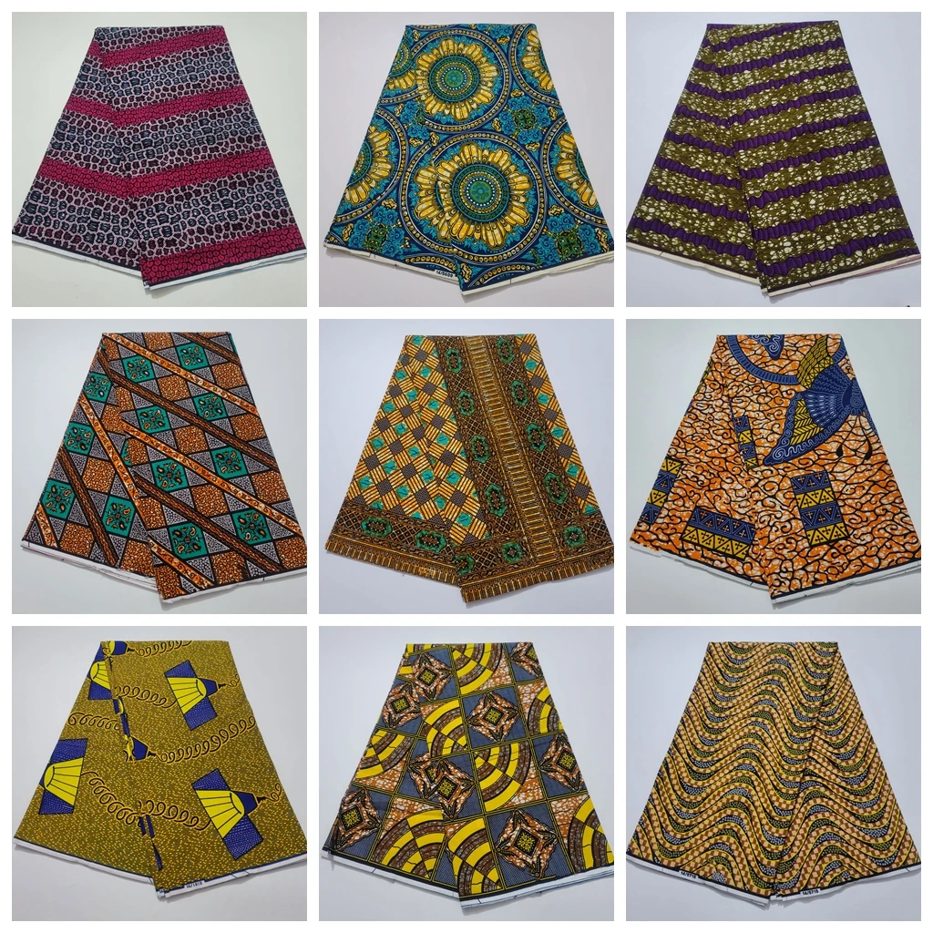 Ткань из Анкары Африканский настоящий восковой принт хлопок 100% новый дизайн 2022