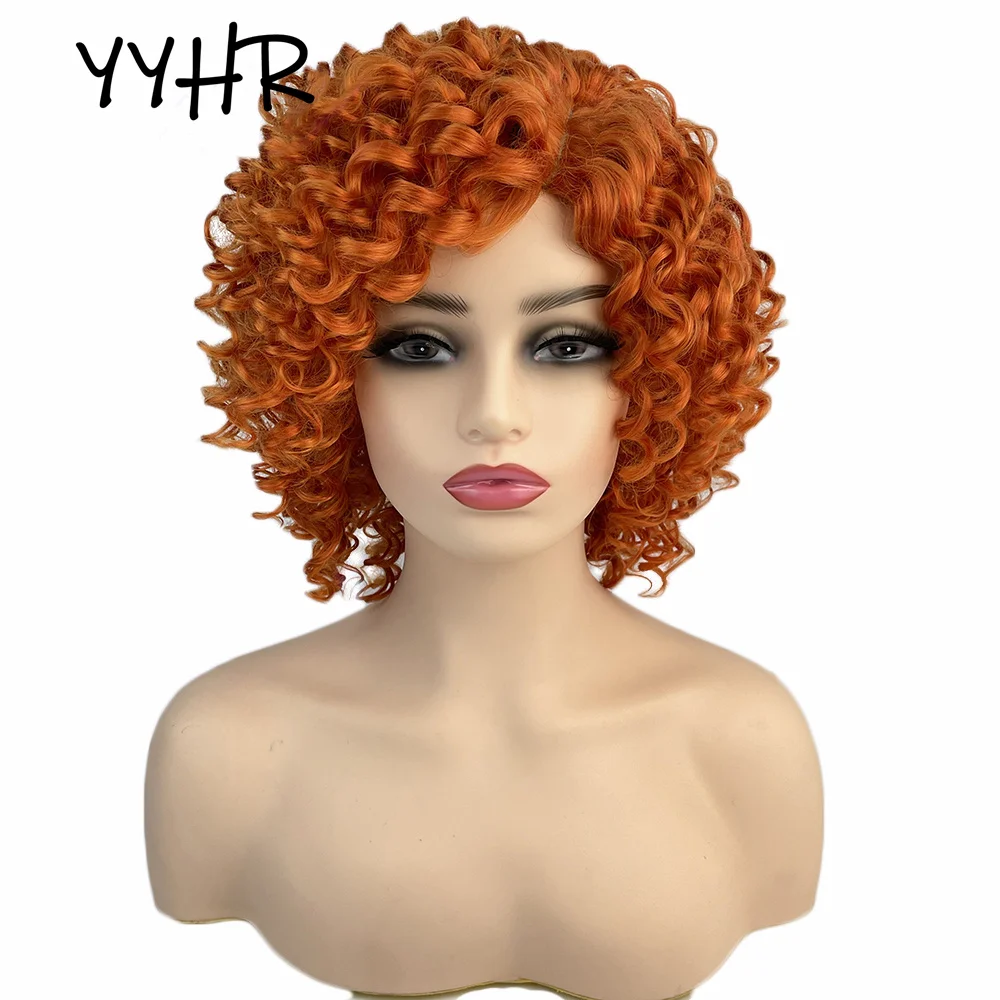 Синтетические короткие кудрявые искусственные волосы для женщин натуральные