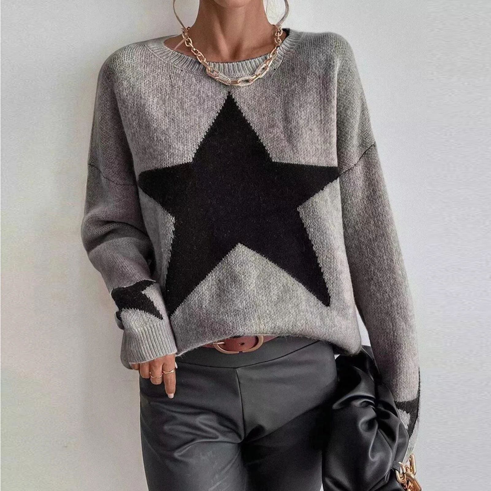 

Свитер оверсайз свободного кроя, уличная одежда с открытыми плечами, пуловеры в рубчик, топ свободного кроя, Свитер оверсайз, базовые свитера с открытыми плечами