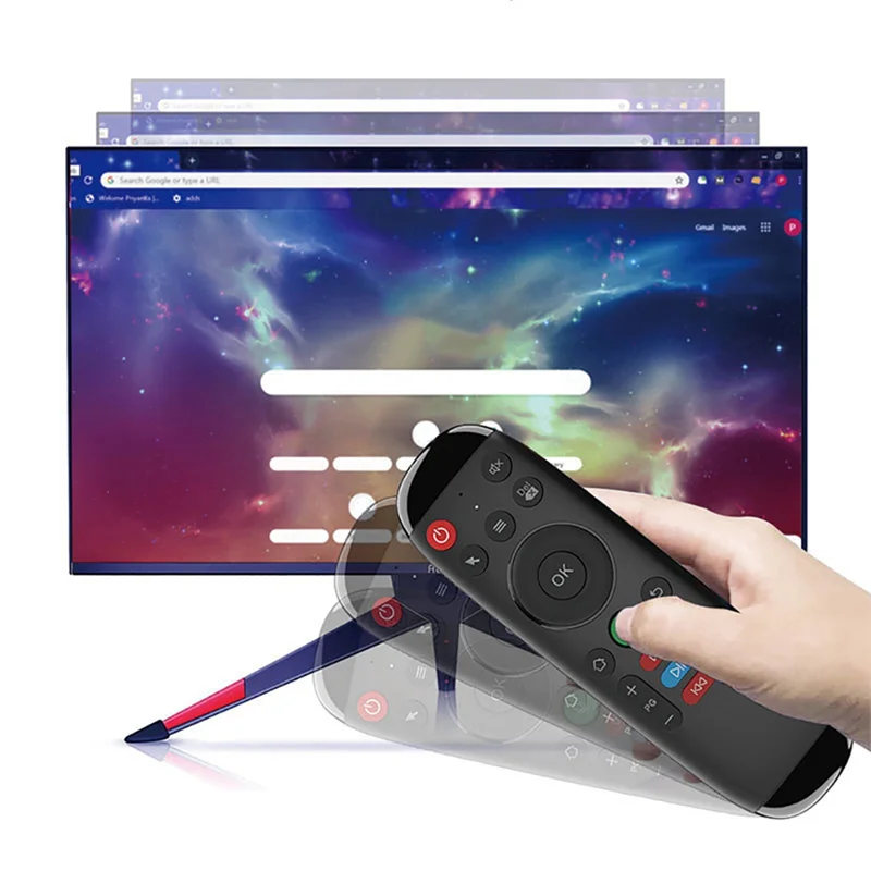 ABAC-M6 Smart Flying Air Mouse, беспроводная клавиатура, мышь, мини-голосовой пульт дистанционного управления с подсветкой для Android, ноутбука, ТВ-приставки (art.: 3920ccd8a07f4) - 3920ccd8a07f4
