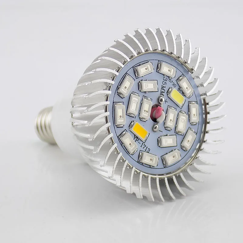 18-светодиодная лампа полного спектра для выращивания растений E27 E14 алюминиевая