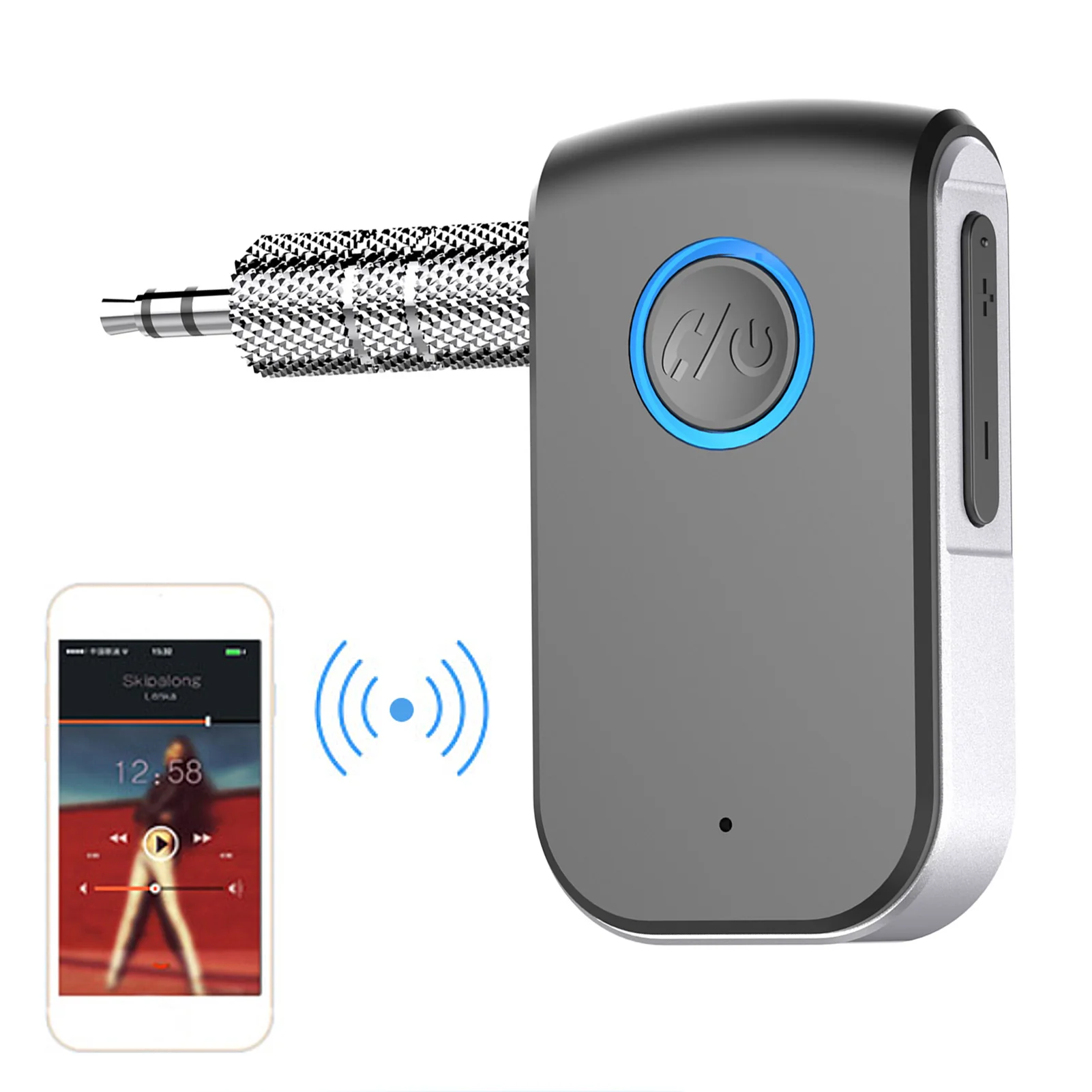 

Беспроводной адаптер Aux, беспроводной приемник, передатчик, беспроводной музыкальный приемник для домашних стерео/проводных наушников/гро...