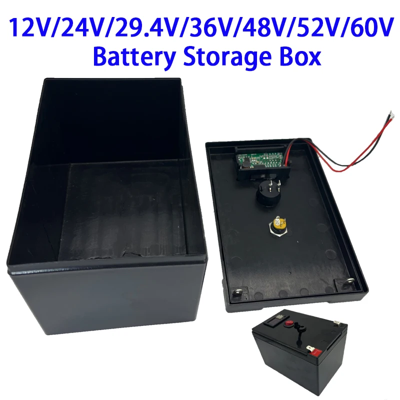 

26650 36V Battery Storage Box Power Switch With 5V QC3.0 USB Power Display For E-Bike Scooter Motorcycle Replace Lead Acid Use