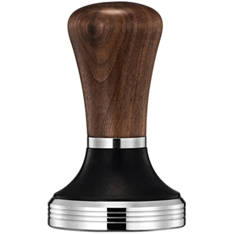 

Coffee Tamper Walnut Wood Handle Adjustable Stainless Steel Espresso Powder 51mm 53mm 58mm Cafe Hammer Coffee Tools For Barista