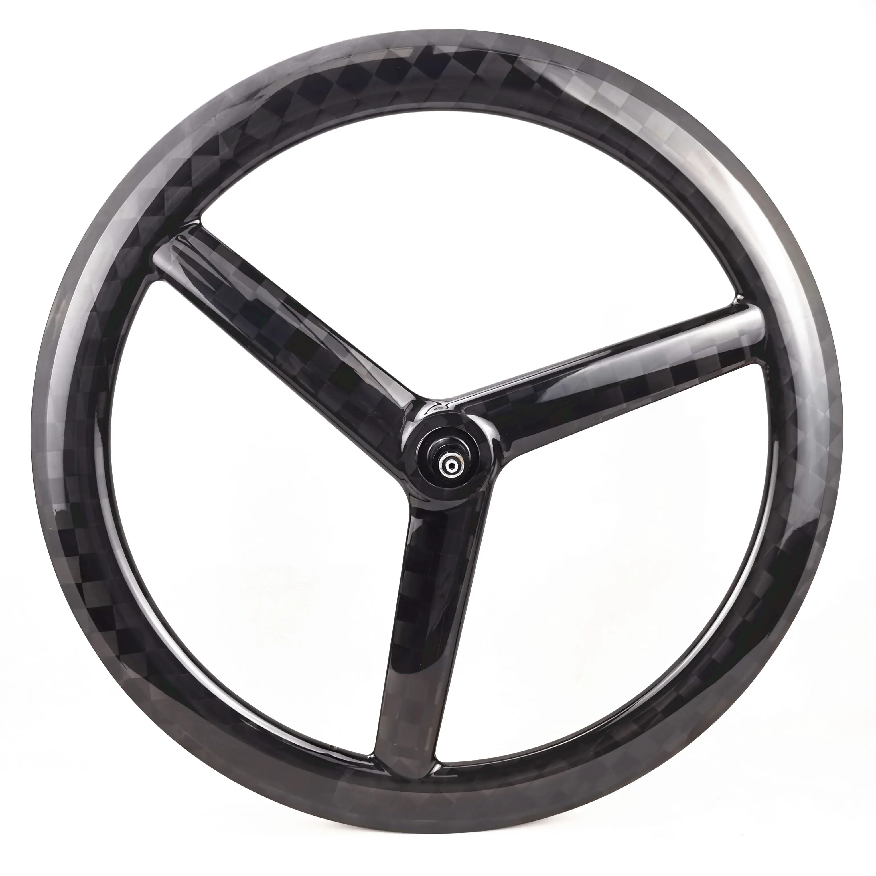 [CBRDW3-28mm] 28mm tubeless carbon 3 spoke wheels 700c bicycle carbon road track fixed tri spoke wheels Tubular disc brake wheel