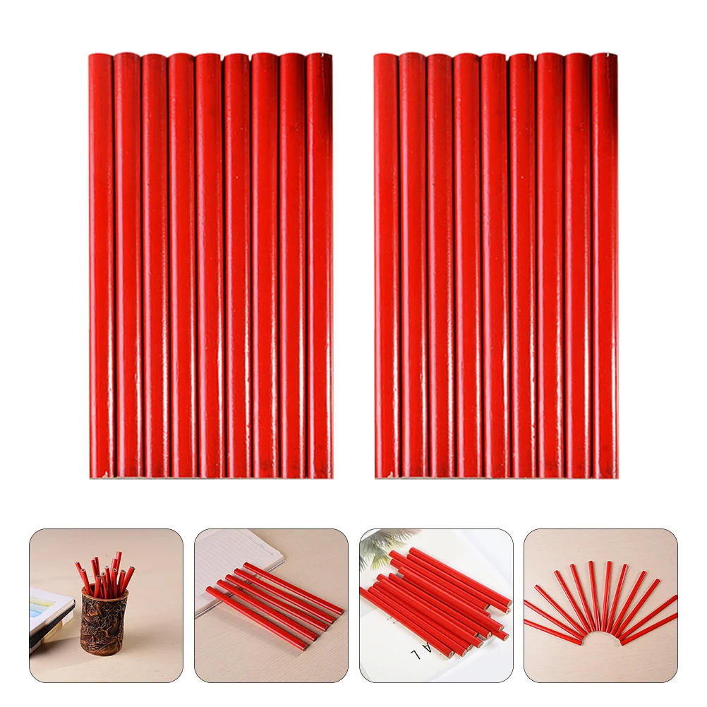 

100pcs Oval Engineering Drawing Pencil Wood Carpenter Drawing Pencil Woodwork Pencil