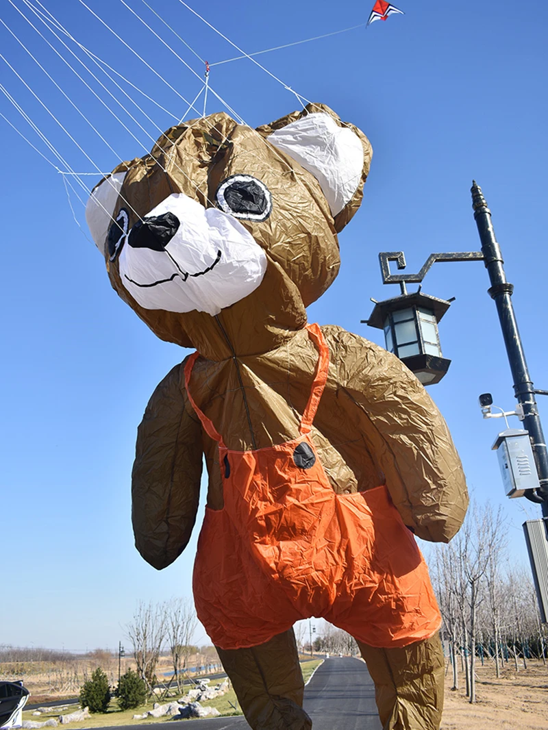 Бесплатная доставка мягкий воздушный змей-медведь подвеска большая уличная