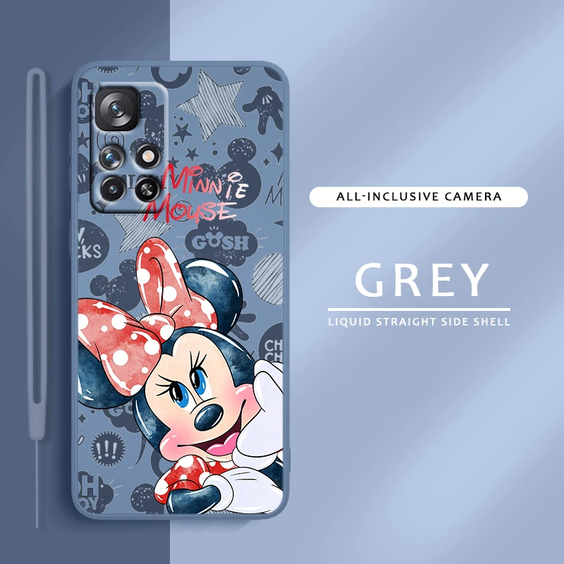 

Mickey Minnie Lovely For Redmi K60 K50 K40 K30 K20 10C X 9C T AT A 8A 7A Gaming Pro Plus Liquid Rope Phone Case