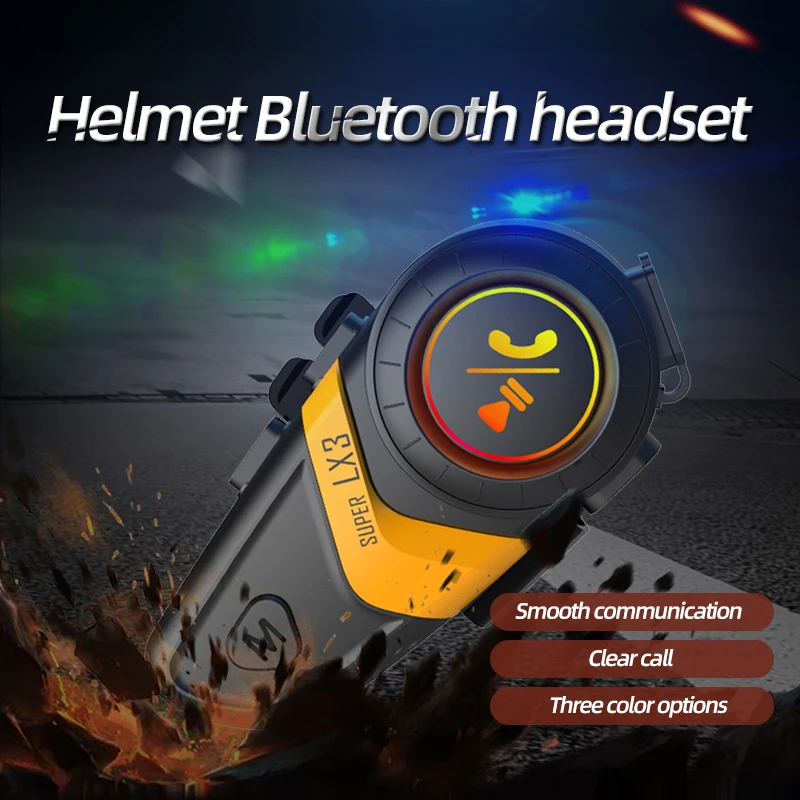 Фото Bluetooth-гарнитура для мотоциклетного шлема, 1200 мА · ч №2