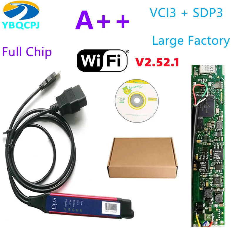 V2.52.1 полночиповый качественный сканер A ++ SDP3 VCI3 OBDII Wi-Fi для Scania VCI-3 SCAN Trucks