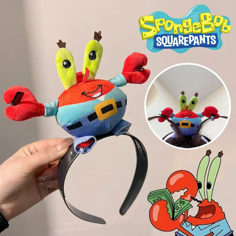 Повязка на голову Губка Боб крабы для женщин и девочек пушистая повязка волос