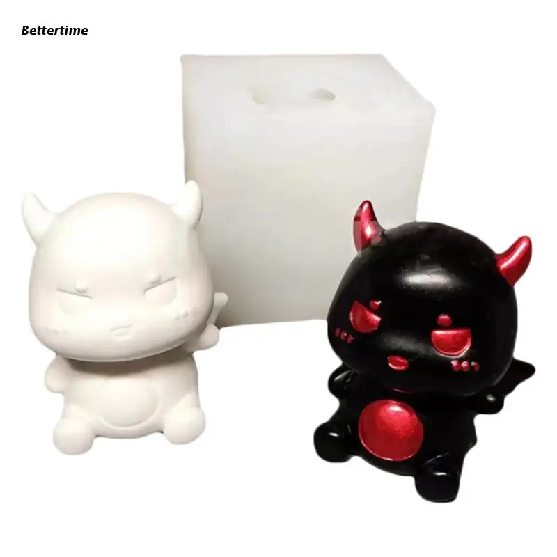 

B36D Cartoon Vampire Resin Casting Mold Cute 3D Devil Epoxy Mold Tabletop Decor DIY