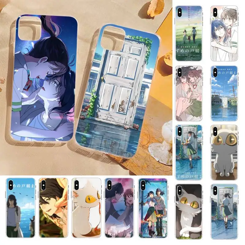 

YNDFCNB Suzume no Tojimari Phone Case For iPhone 8 7 6 6S Plus X SE 2020 XR XS 14 11 12 13 Mini Pro Max Mobile Case