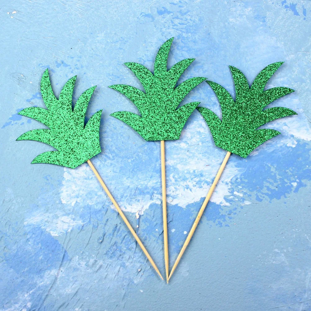 

30pcs Glitter Pineapple Toppers Pineapple Donut Picks Pineapple Donut Toppers Donut Cupcake Toppers Luau Cupcake Topper