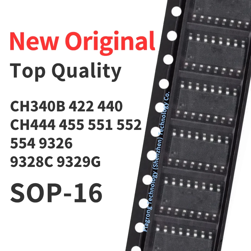 

Микросхема CH340B CH 422 440 444 455 551 552 554 9326 9328C 9329G B C G SOP-16, 10 шт.