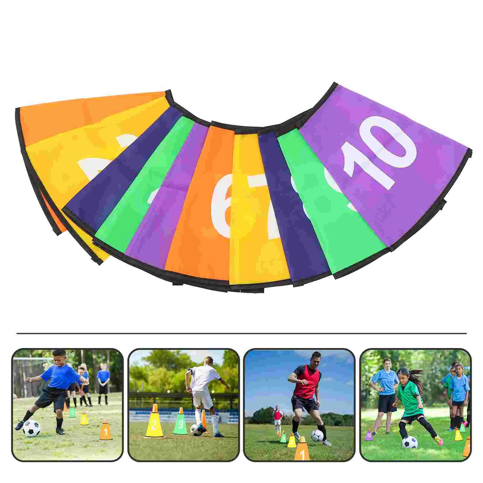 

10 Pcs Athletic Cone Footballs Kids Soccer Disc Rug Protector Logo Bucket Protective Sleeve Taper Sleeve Excerise Cone Cones