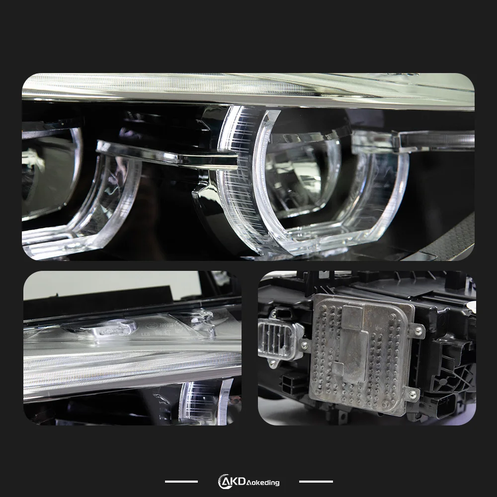 Фото Автозапчасти для фар 3 серии F30 2013-2019 F31 F35 320i новейший Стайлинг светодиодный DRL двойной проектор автомобильные аксессуары модифицированные №5