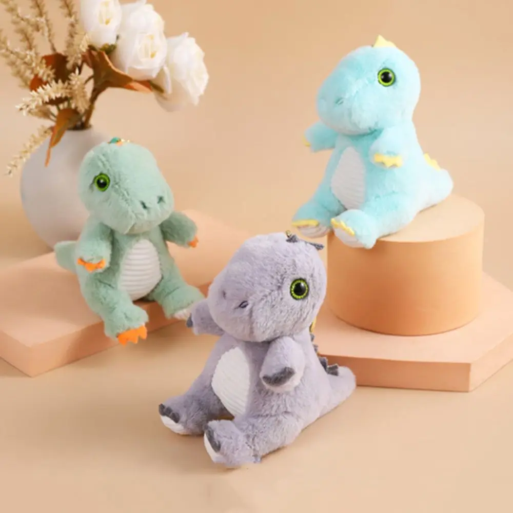 

Cute Cartoon Little Dinosaur Key Chain Lovely Plush Toy Keyring Girls Backpack Decor Pendant for Women Jewelry Gift