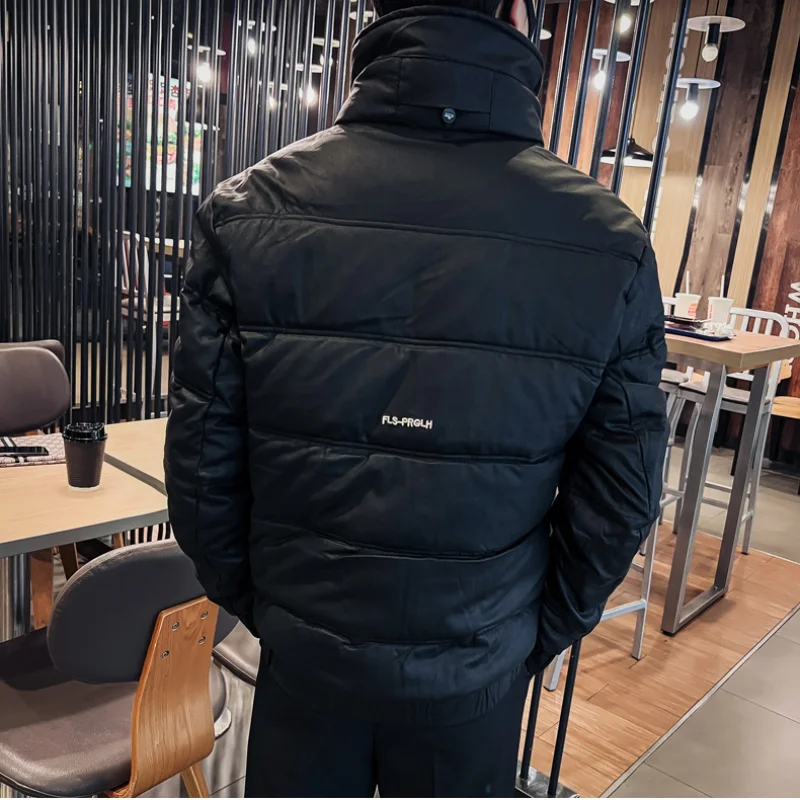 2022 Winter Lambhair Short Parkas Jackets Men Thicken Warm Casual Slim Zipper Coats Streetwear Hiphop Social Puffer Men Clothing