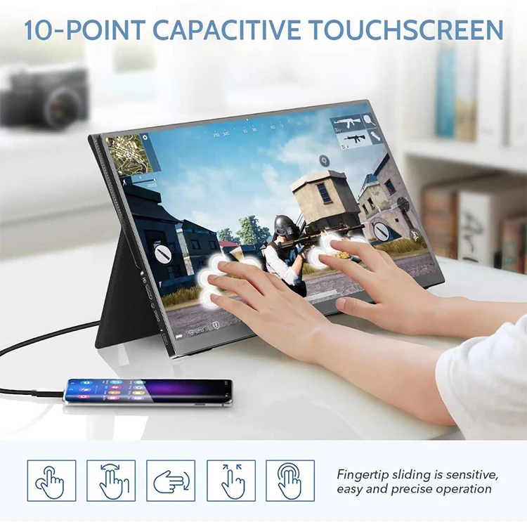 

HDR 72% NTSC сенсорный экран 15,6 дюймов FHD 1080P 4K IPS HDR FreeSync игровой компьютер монитор
