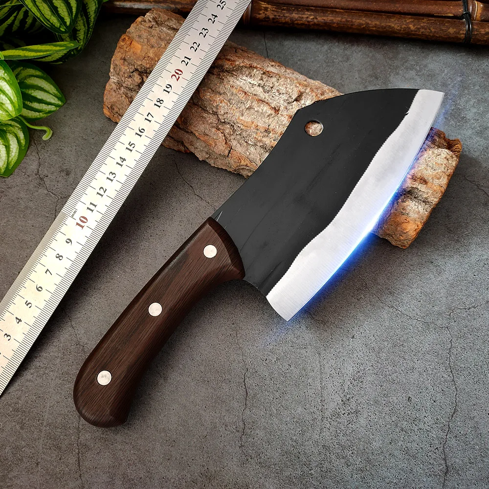 

Forged Stainless Steel Meat Chopping Slicing Chinese Chef Knife Fruit Vegetable Kitchen Filleting Cleaver Butcher Knife Utensils