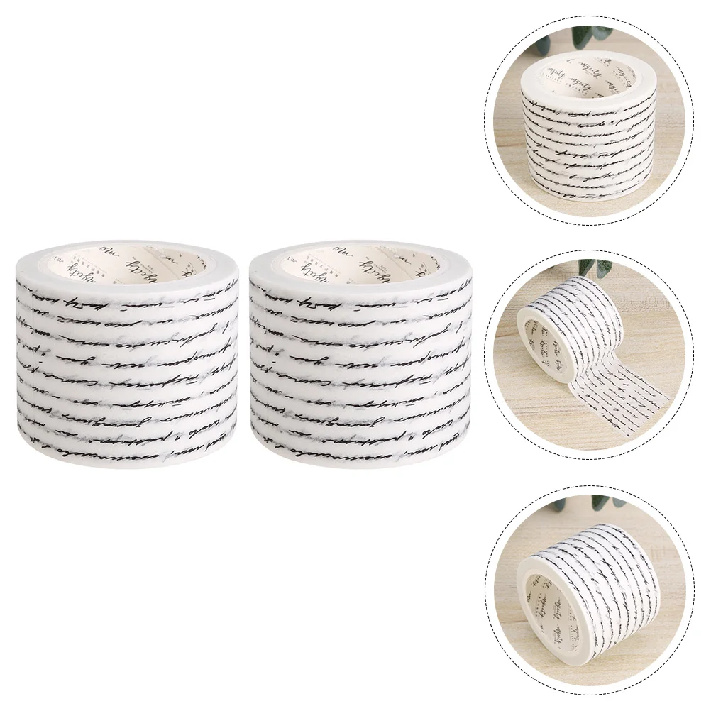 

2 Rolls Washi Tape Vintage Colored Duct Tape Kids Washi Tape Flower Decor Self- Adhesive Tape Travel Scrapbook