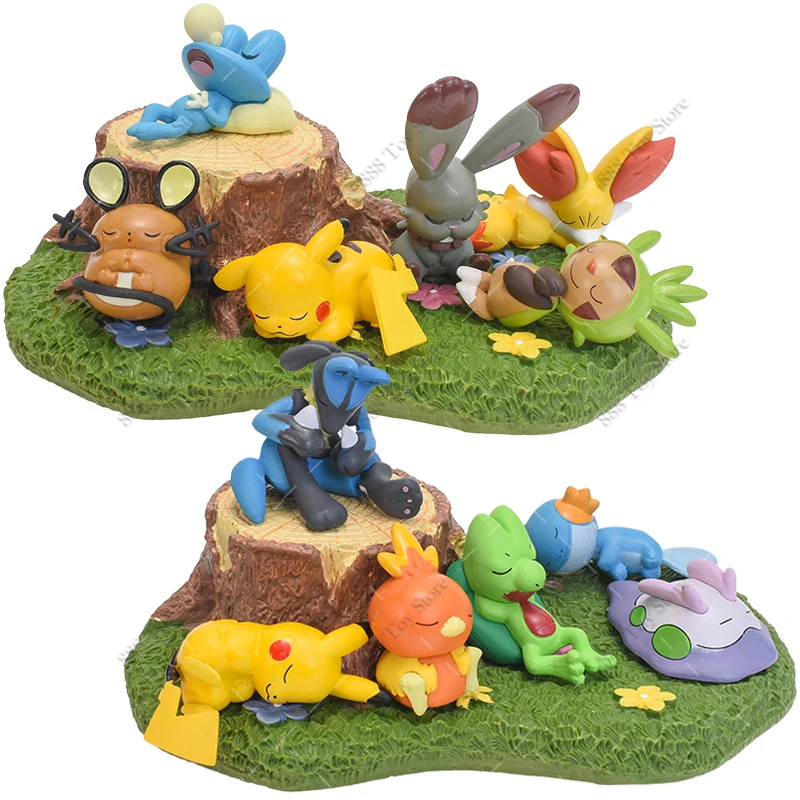 

Фигурка покемона Набор Аниме Charizard Froakie Eevee, Базовая кукла, ПВХ экшн-фигурка Bulbasaur, Сквиртл, модель, игрушки, подарки на день рождения
