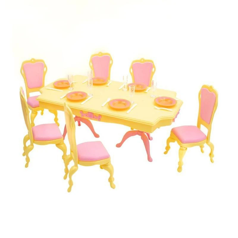 мебель для кукол столовая ванная гостиная кровать детей |
