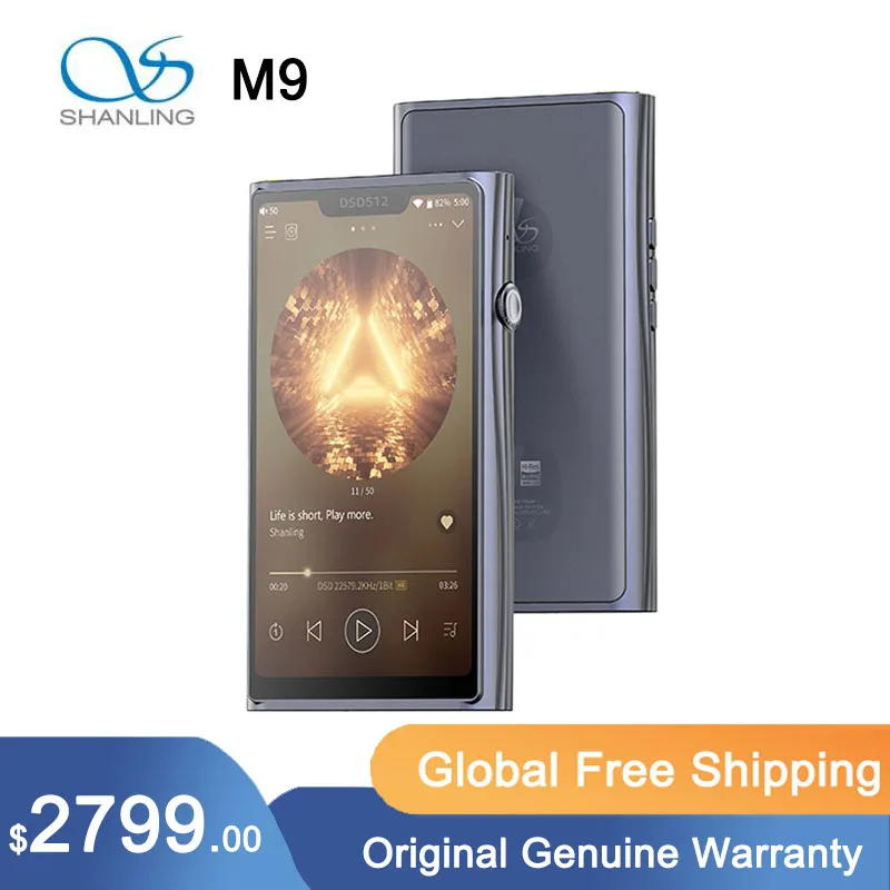 

SHANLING M9 Android Portable Music Player MP3 AMP dual AK4499EQ DAC Chips PCM768/DSD512 MQA 16X DLNA/Airplay Bluetooth 5.0 LDAC