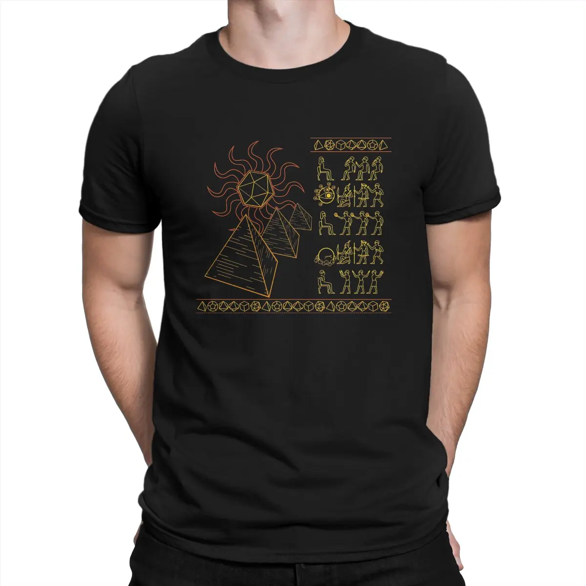 

Vintage Tablets of Roleplaying Knowledge Essential T-Shirts Men T Shirt Egyptian Ancient Egypt Culture Short Sleeve Tee Shirt