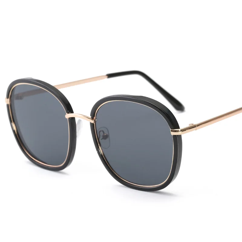 High Quality Sunglasses Women Brand Designer Retro Big Frame Metal Sunglass Female Drive Luxury Eyewear Black Sun Glasses | Аксессуары