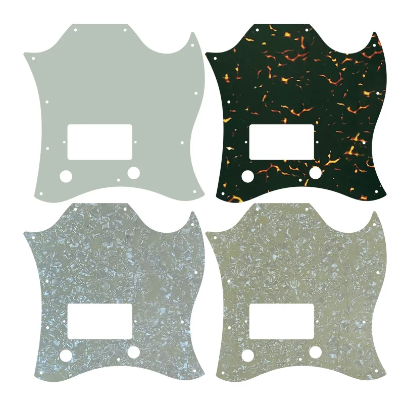 

5pcs Guitar Parts - For Gib Standard SG Full Face Guitar Pickguard Route Bridge PAF Humbuckers Scratch Plate Flame Pattern