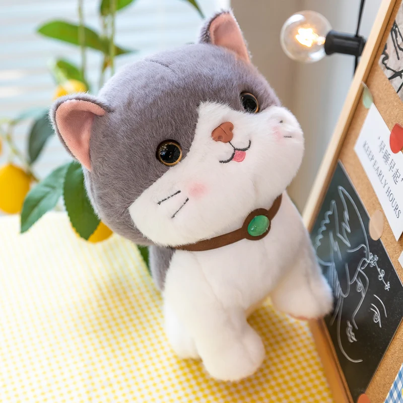 

Симпатичная мягкая плюшевая игрушка в виде кошки, 25 см, Офисная Подушка для сна, удобная домашняя подушка, детский Декор, рождественский под...