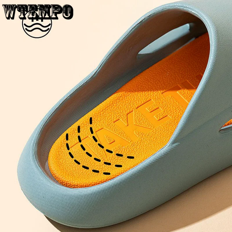 WTEMPO Women Summer Open Toe Slipper Soft Bottom Non Slip Home Shoes Thick Bottom Bathroom Outdoor Slides Wholesale Dropshipping