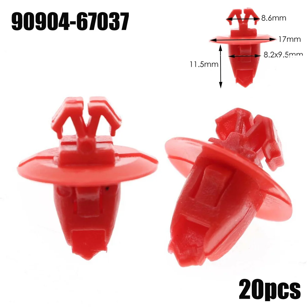 

20Pcs Car Fender Flare Moulding Retainer Clips 90904-67037 Replacement Accessories For Toyota Land Cruiser High Quality Part