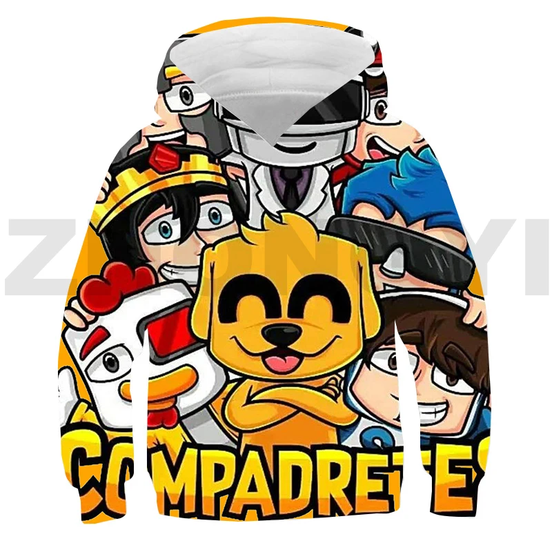 

Compadretes Fashion Game 3D Anime Mikecrack Hoodie Teenager Streetwear Children Oversized Pullover Kids Christmas Sweatshirt