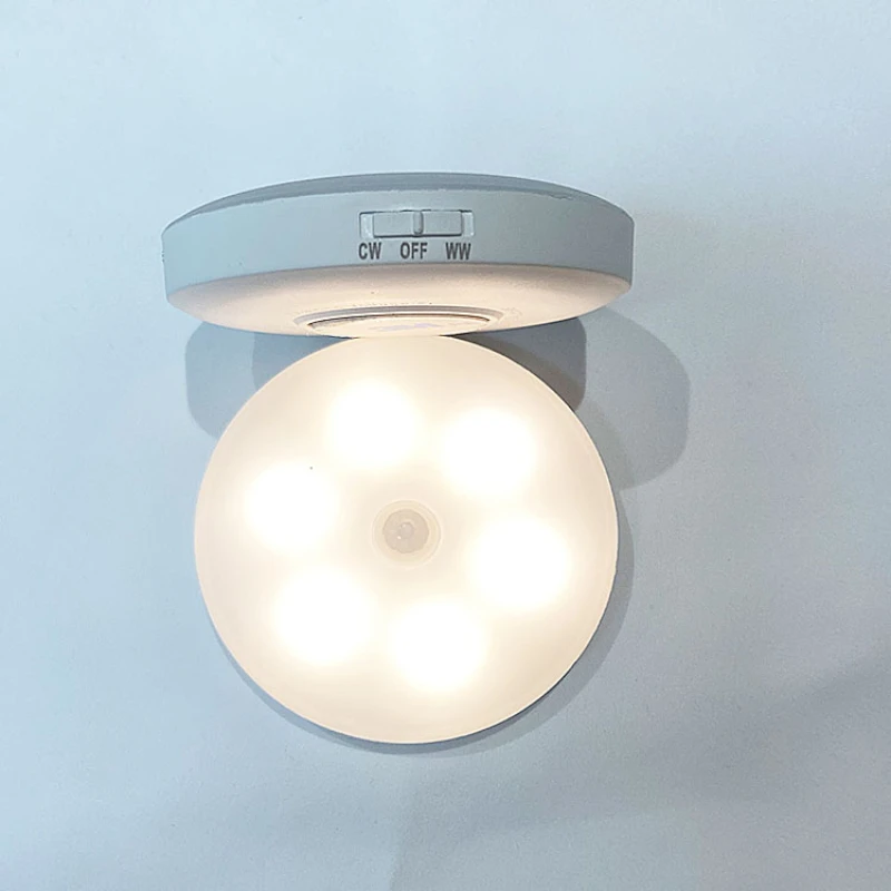 

PIR Motion Sensor LED Night Light Wireless Energy-saving Body Induction Lamp Wall Lamp USB Charging Bedroom Stairs Corridor Lamp