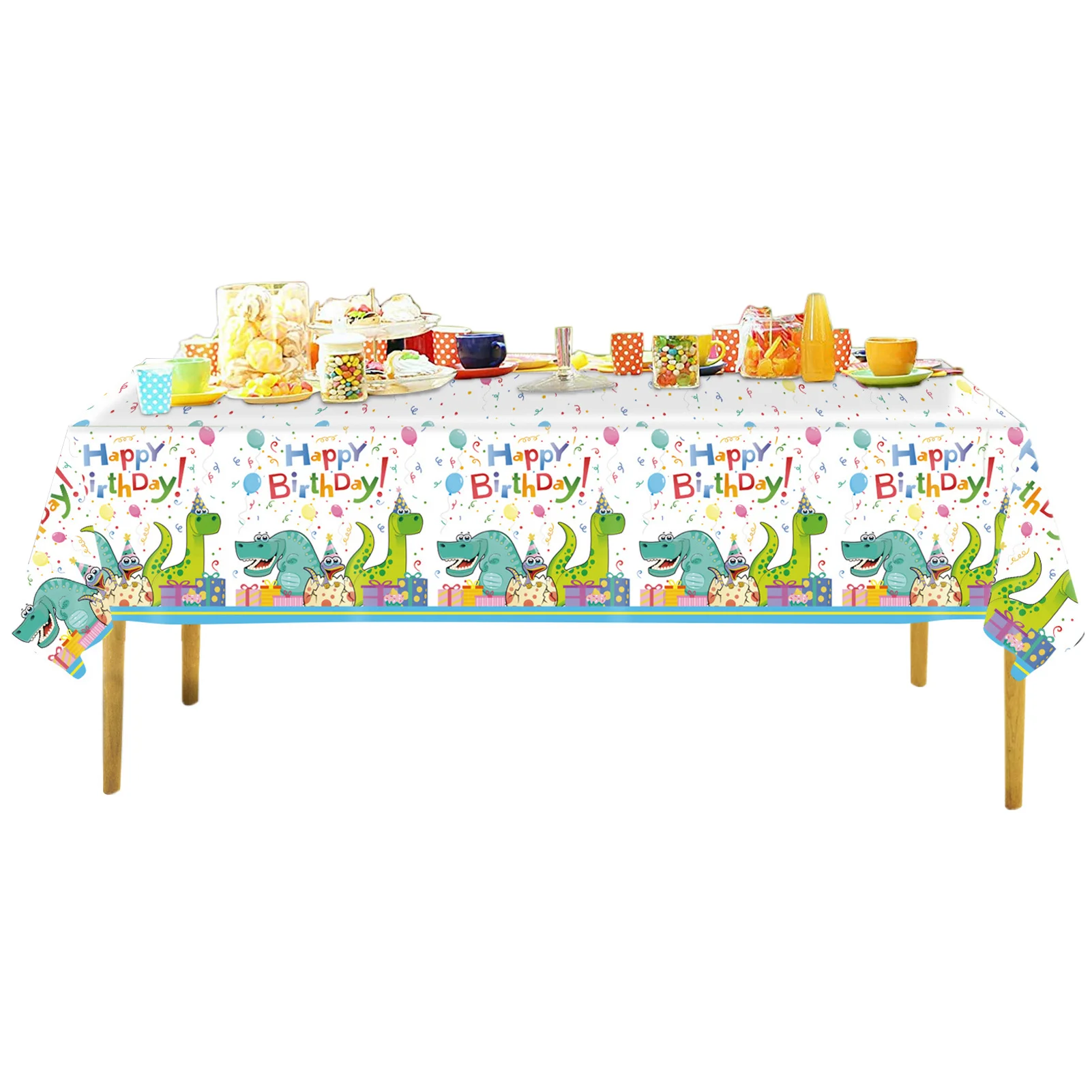 S For Kids Dino Themed Birthday Party Decoration Dinosaur Table Cloth For