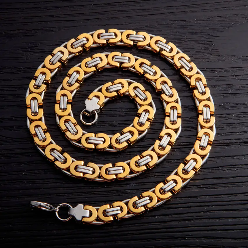 

Мужское ожерелье властителя из титановой стали, модное ожерелье в стиле хип-хоп, панк, толстая цепь, кулон, ювелирные изделия