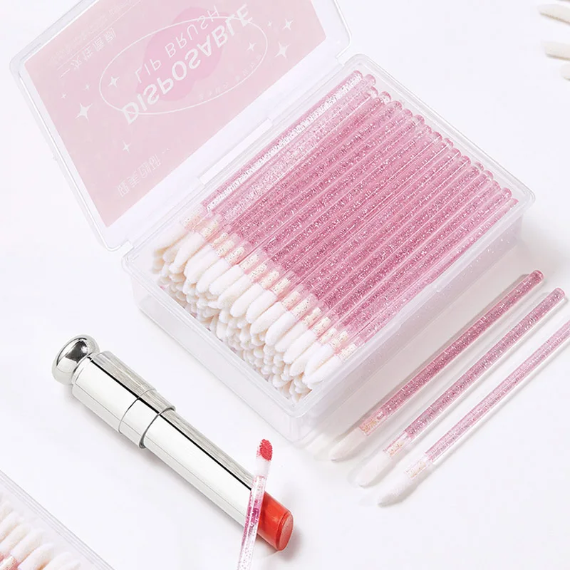

50 Pcs Disposable Lip Brush Eyelash Makeups Brushes Lash Extension Mascara Applicator Lipstick Wands Set Cosmetic Makeup Tools
