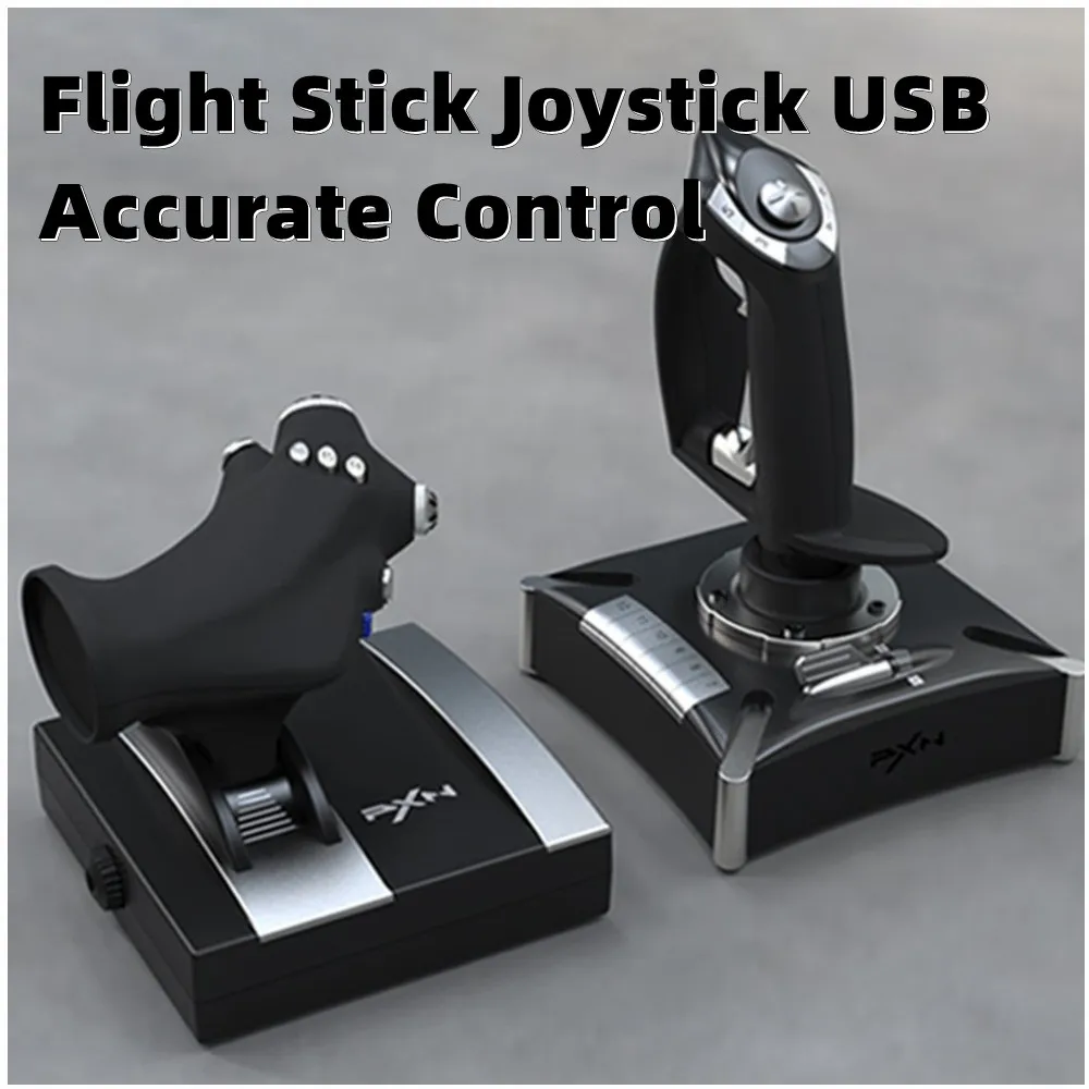 Flight Stick Joystick USB Game Consoles Simulator Flight Controller Joystick Dual-Vibration For Flight Simulator Accurate Contro