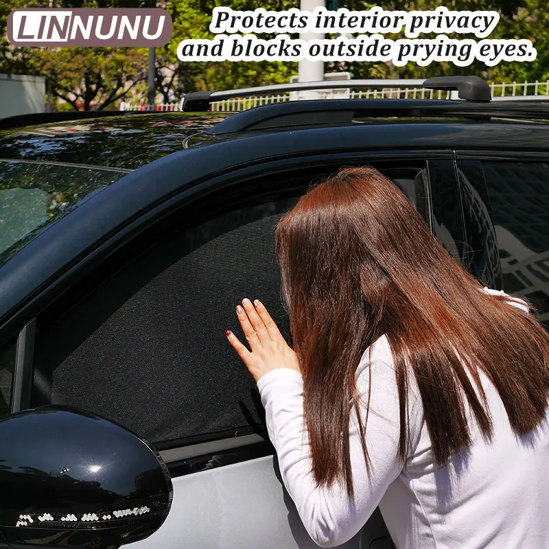 Фото Солнцезащитная шторка LINNUNU для Toyota Highlander XU70 2021-2026, магнитная сетка на окно, защита от УФ-излучения, аксессуары для конфиденциальности №4