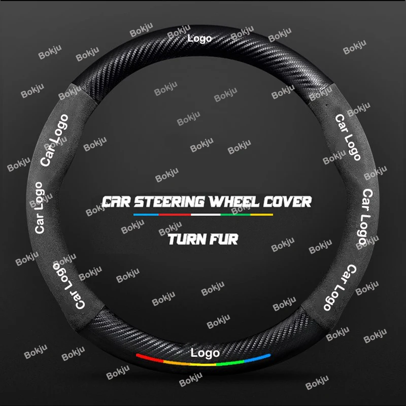 

Car Turn fur Steering Wheel Cover For BMW M Performance F20 F22 F30 F32 F10 F13 F80 F82 E70 M3 M4 F25 F26 F15 F16 Carbon Fiber