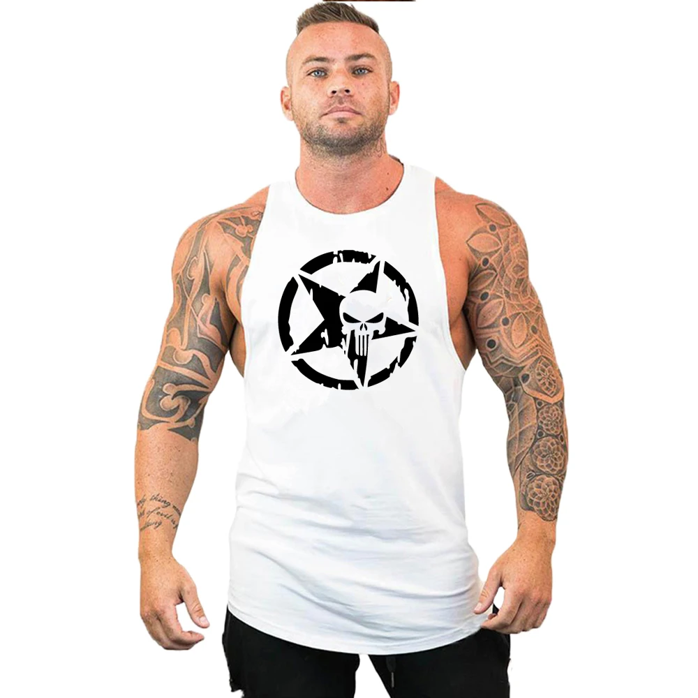 

Skull Captain Fitness Clothing Bodybuilding Shirt Men Top for Fitness Sleeveless Sweatshirt Gym T-shirts Man Men's Vest Stringer