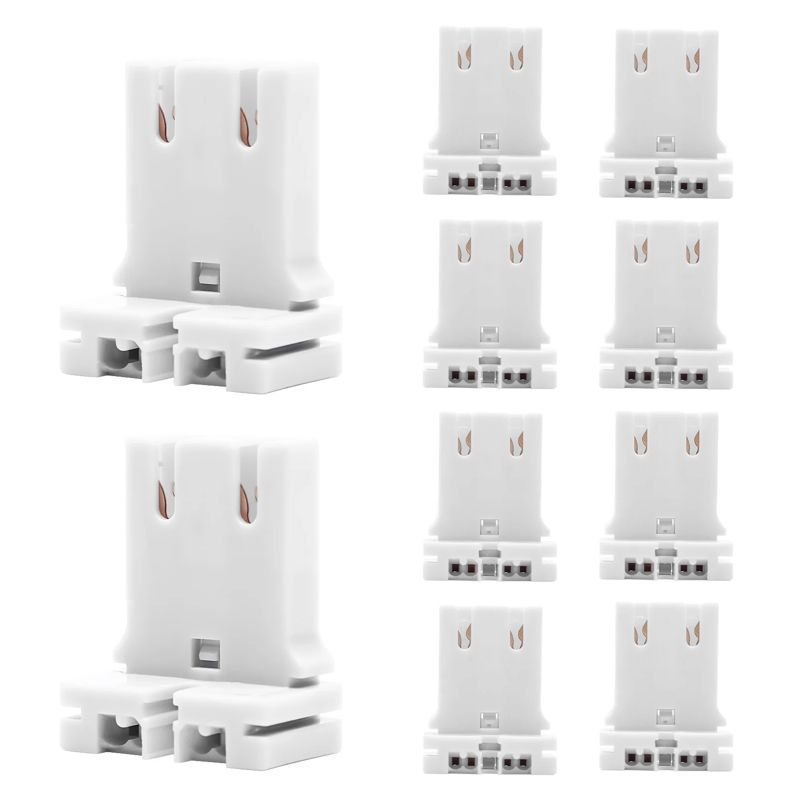 

10pcs Universal Fluorescent Lamp Holder Light Socket Plastic Lamps Holder