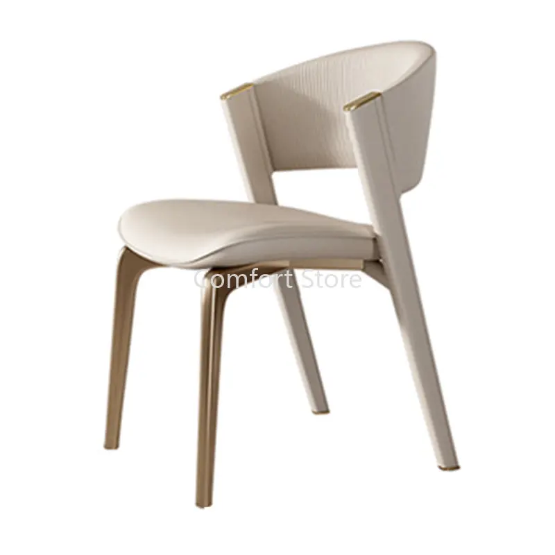 

PU Leather Kitchen Nordic Dining Chairs Bedroom Designer Luxury Dresser Chairs Salon Ergonomic Modern Stuhl Home Furniture WKYZ