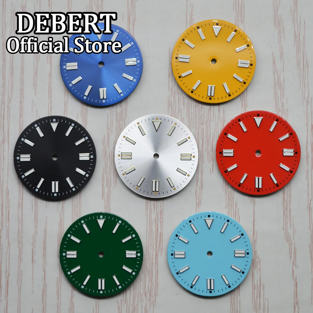 

DEBERT 28.5mm Watch Dial 31mm Sterile Luminous Dial Fit NH35 NH36 ETA 2836 2824 Miyota 8205 8215 82 Mingzhu DG2813 3804 Movement