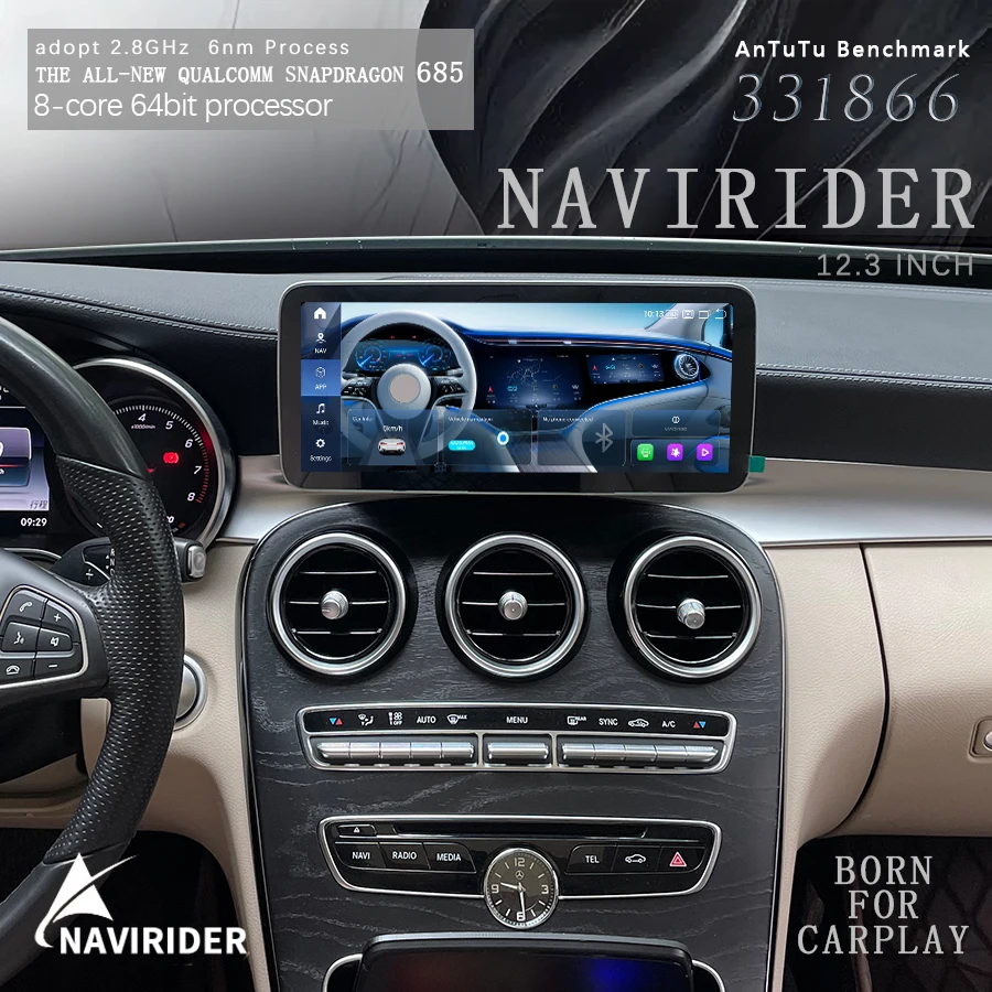 Автомобильный цифровой кластер для Benz A/CLA/C/E Class W205 GLC X205 W204 W212 W176 2011-2018