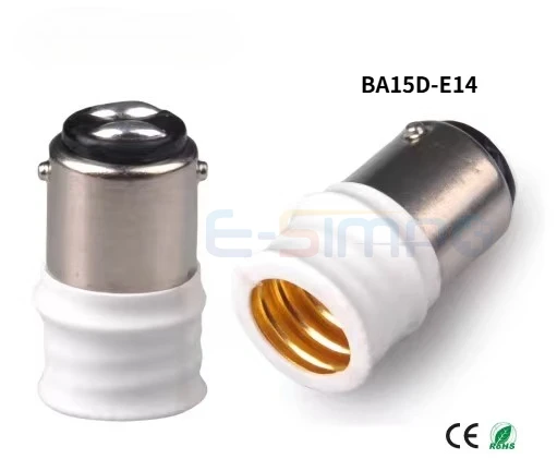 Фото BA15D TO E11 E12 E14 E26/27 G9 MR16 GU10 Черный/Белый светодиодный держатель лампы CFL Патрон для светильника Преобразователь Удлинительный адаптер CE RoHS №4